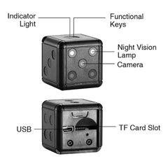 Mini Dice Camera Home Security Night Vision HD 1080P Motion Detection Nanny Cam