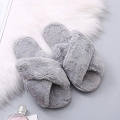 Women's Warm Winter Faux Fur Home Slippers