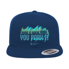 Home Parking Printed Flat Bill Cap