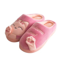 Winter Home Slippers Cute Cartoon Cat