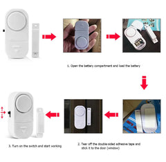 6 PCS WIRELESS Home Window Door Burglar Security ALARM System Magnetic Sensor