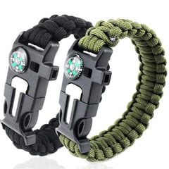 5in1 Paracord Survival Tactical Compass Bracelet (2pcs)