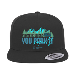 Home Parking Printed Flat Bill Cap