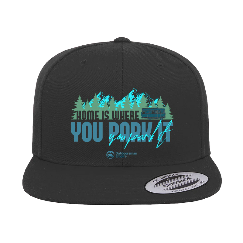 Home Parking Printed Flat Bill Cap