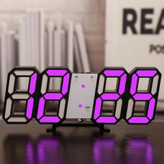 3D LED Digital Wall Clock Home Decor