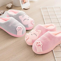 Winter Home Slippers Cute Cartoon Cat